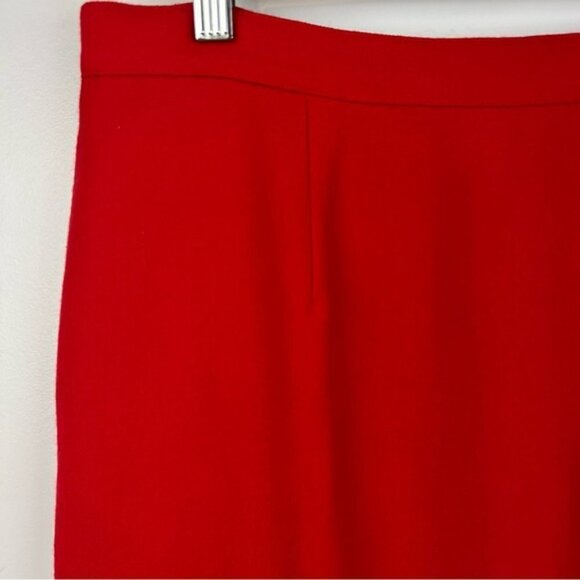 Vintage King Street 70s 80s 100% wool Mini Skirt Red, Size 12 with Pockets - Picture 2 of 13